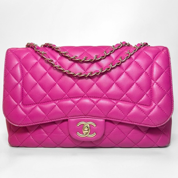 CHANEL Jumbo Mademoiselle Chic Flap Bag Pink - Picture 3 of 16